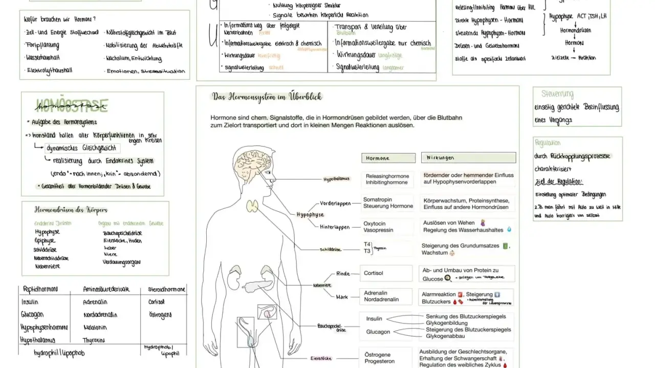 Das Hormonsystem steuert Wachstum, Stoffwechsel und Emotionen. Hormone sind chemische Botenstoffe, die über das Blut transportiert werden.