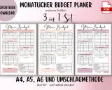 Budgetplaner-Set zum Ausdrucken. Ideal, um die Kosten im Blick zu behalten, ähnlich wie bei der Planung für abizeitung drucken kosten.