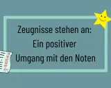 Zeugnisse stehen an: Ein positiver Umgang mit den Noten. Ein Blatt mit vielen kleinen Wellenlinien und einer A+ Note zeigt, wie man mit Zensuren umgeht.
