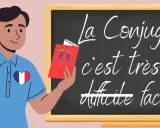 Lehrer mit Herz für Frankreich erklärt: "La Conjugaison c'est très très facile!" (Der Indikativ Französisch ist sehr, sehr einfach!)