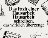 Das Fazit einer Hausarbeit schreiben, das wirklich überzeugt. Ein Motivvergleich von Schreibutensilien und Notizen.