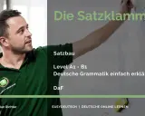 Jan Richter erklärt Satzbau und Satzklammer für DaF-Lernende (A1-B2). Deutsche Grammatik einfach erklärt.