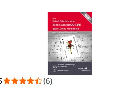 Buchcover "Abitur-Joker" für Mathe 2026, mit Formeln und Joker-Karte. Perfekt für die Vorbereitung auf das Abitur.