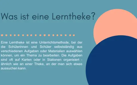 Eine Lerntheke ist eine Unterrichtsmethode, bei der Schüler selbstständig Aufgaben auswählen. Ähnlich wie an einer Theke, an der man sich etwas aussuchen kann.