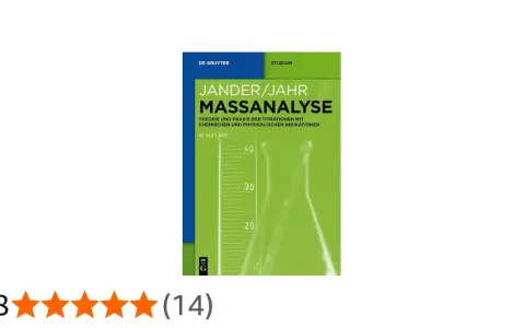 Buchcover "Jander/Jahr Massanalyse" mit Fokus auf Titrationen. Die 18. Auflage erklärt Theorie und Praxis der Titrationen.