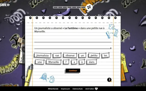 Französisch-Übung: Lerne indirekte Objektpronomen, indem du Sätze mit "Le Fantôme" in Marseille bildest.
