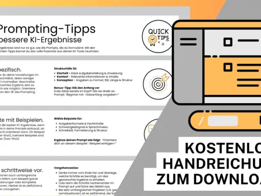 5 Tipps für bessere KI-Ergebnisse, die wie ein Unterrichtsentwurf aufgebaut sind. Lerne, wie du mit spezifischen Prompts und Beispielen das volle Potenzial von KI-Tools ausschöpfst.