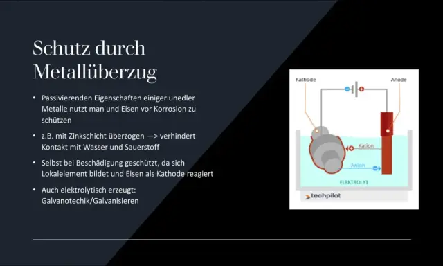 Schutz vor chemischer Korrosion durch Metallüberzug, z.B. Verzinkung. Galvanotechnik schützt Metalle.