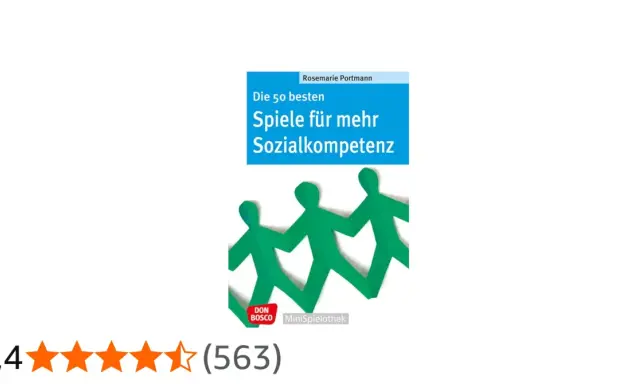 Buchcover "Spiele für mehr Sozialkompetenz" mit Papierfiguren. Fördert soziales Lernen.