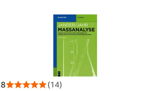 Buchcover "Jander/Jahr Massanalyse" mit Fokus auf Titrationen. Die 18. Auflage erklärt Theorie und Praxis der Titrationen.
